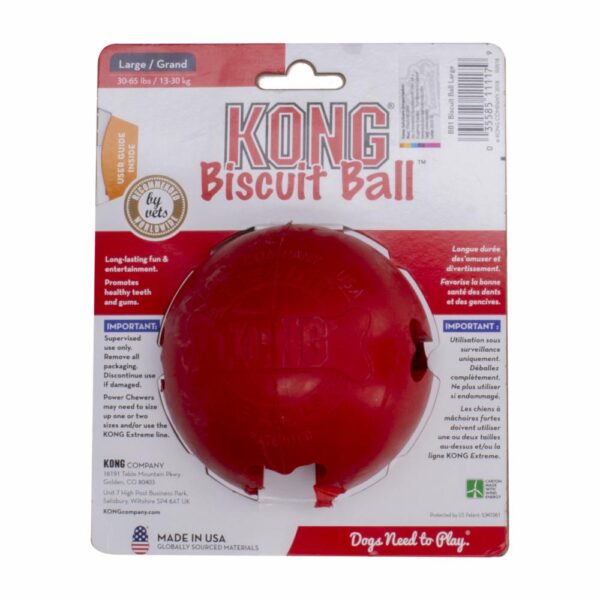 Pelota Para Mascota De Caucho Porta Snack MASTER KONG Unidad - Imagen 2