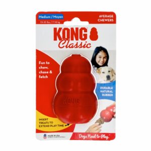 Juguete Para Mascota Masticable Ultrarresistente Clásico Color Rojo MASTER KONG Mediano