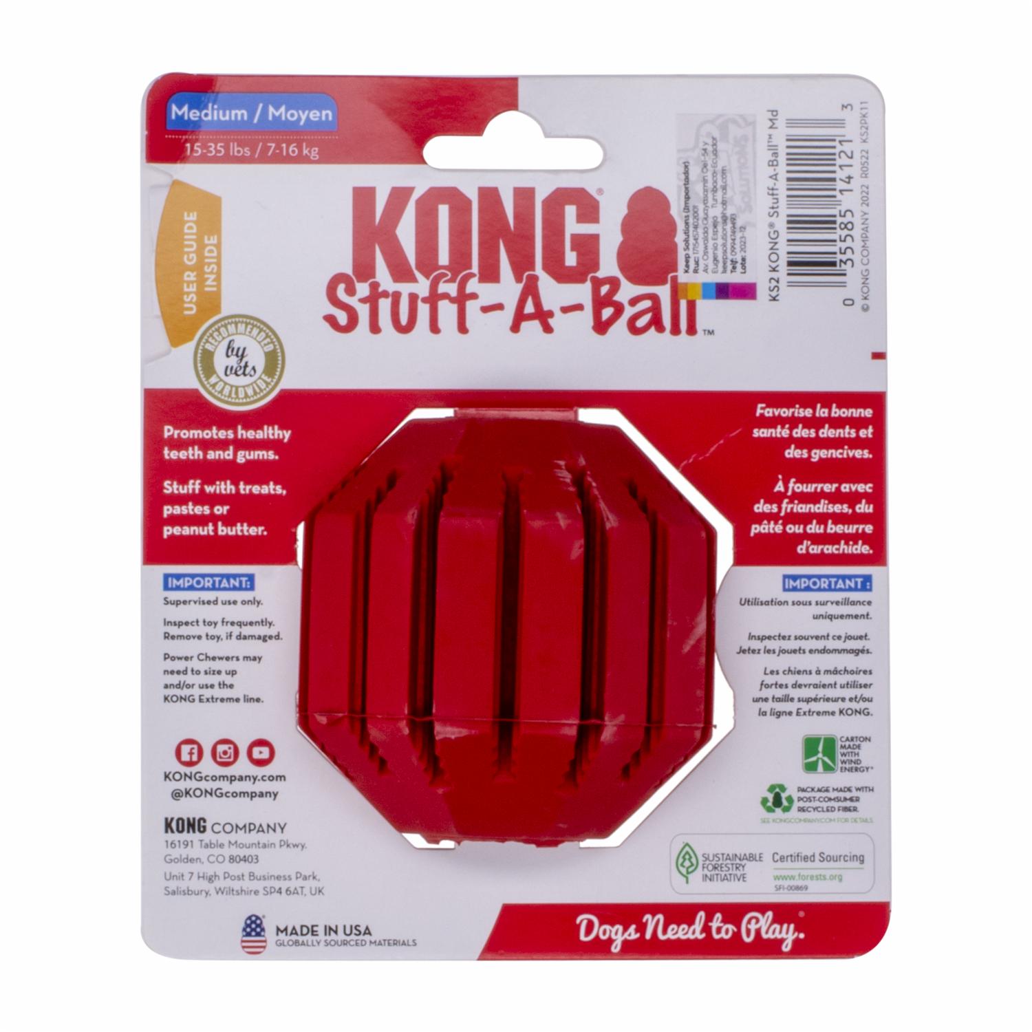 Juguete Para Perro De Caucho Limpia Dientes KONG Mediano - Imagen 2