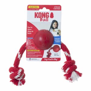 Pelota Clásica Roja Con Soga MASTER KONG Mediano/Grande