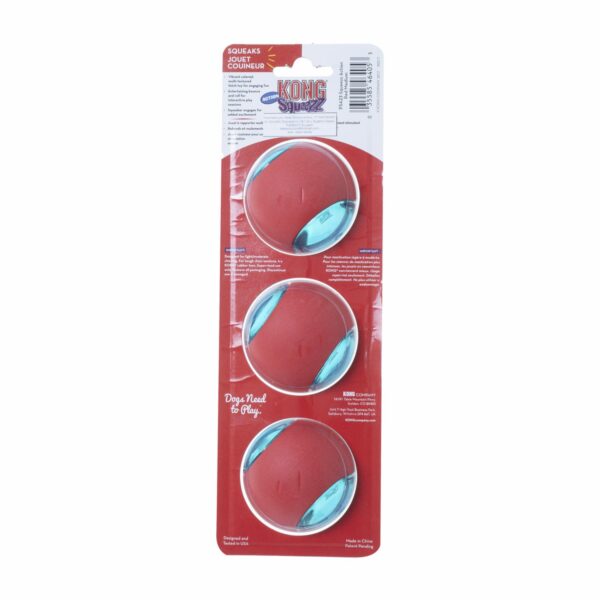 Pelota De Goma Con Sonido Roja X 3 Uds MASTER KONG Mediana - Imagen 2