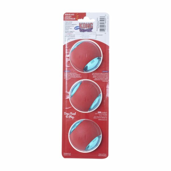 Pelota De Goma Con Sonido Roja X 3 Uds MASTER KONG Mediana - Imagen 2