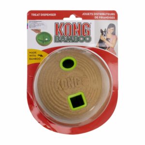 Dispensador De Alimento Elaborado De Bamboo KONG Mediano
