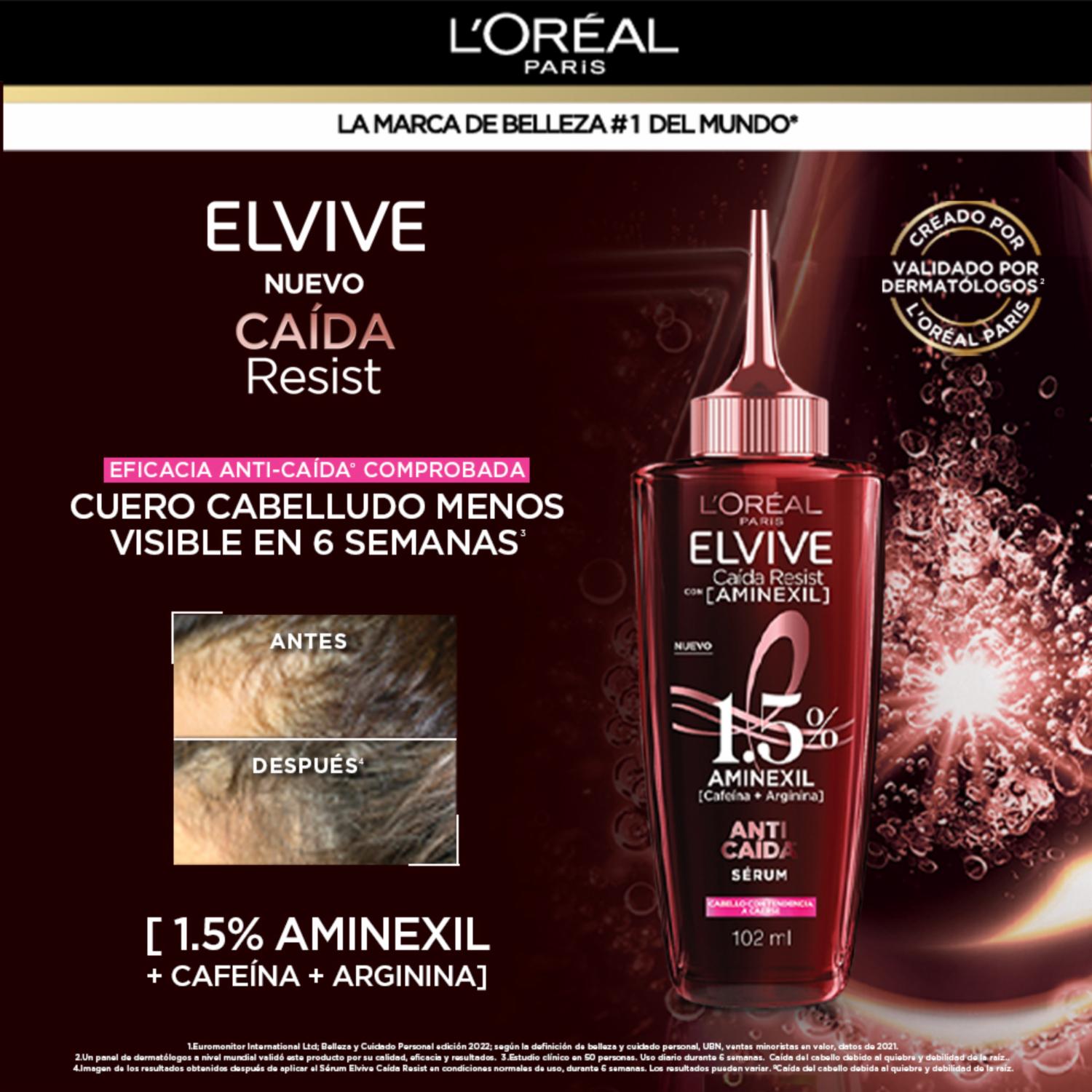 Sérum Capilar Anti Caída 1,5% Aminexil ELVIVE L'ORÉAL 102 Ml - Imagen 3