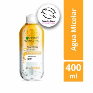 Agua Micelar En Aceite Para Maquillaje A Prueba De Agua GARNIER SKIN ACTIVE 400 Ml