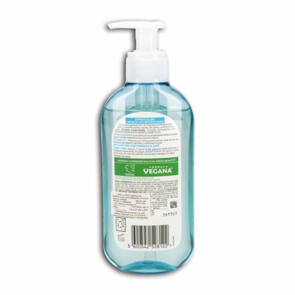Gel Limpiador Facial Express Aclarante GARNIER 200 Ml - Imagen 2