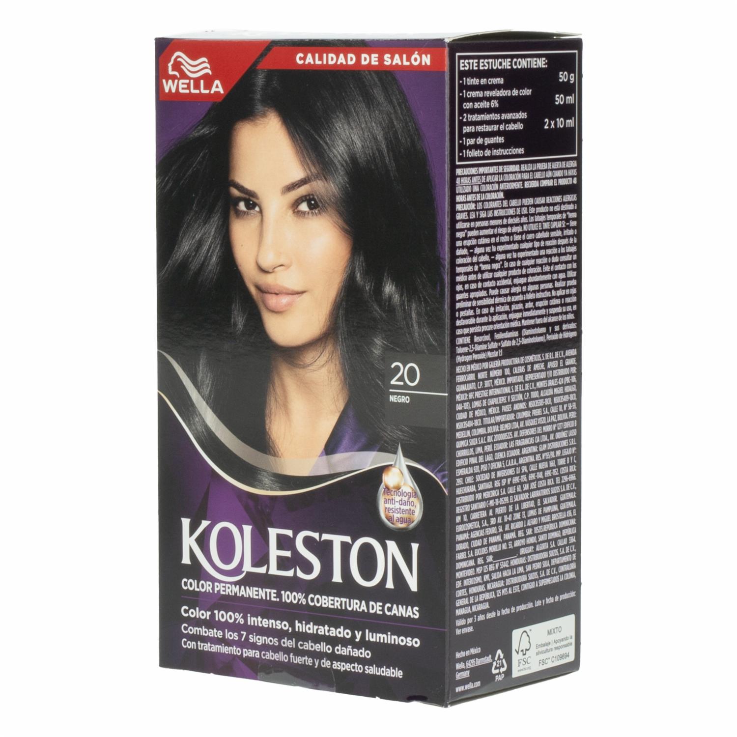 Tinte Capilar Negro 20 KOLESTON Unidad - Imagen 3