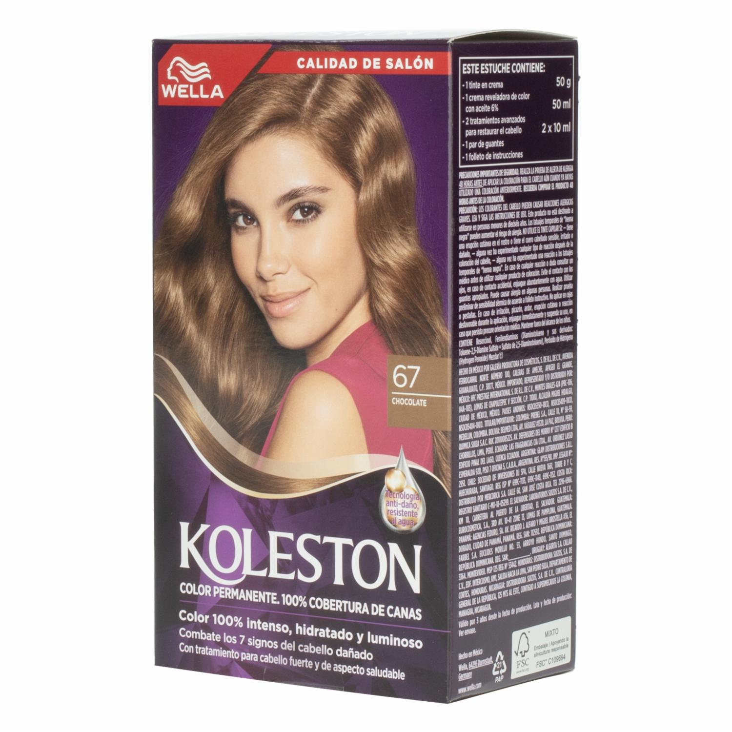 Tinte Capilar Chocolate 67 KOLESTON Unidad - Imagen 3