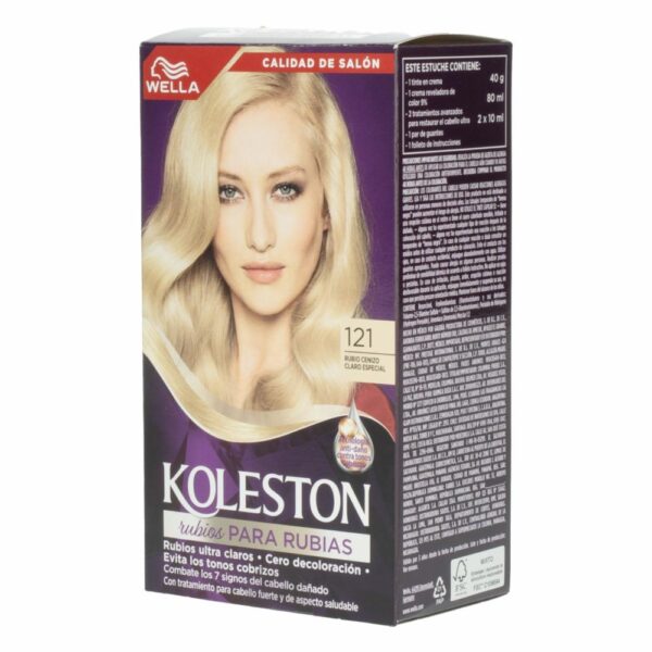 Tinte Capilar Kit N121 Rubio Cenizo Claro KOLESTON 50 Ml - Imagen 3