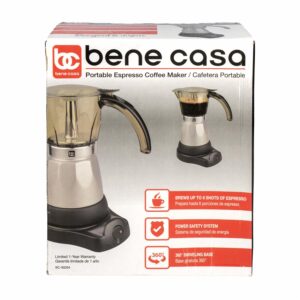 Cafetera Eléctrica Portable BC-90264 BENE CASA 6 Tazas