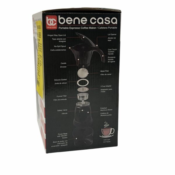 Cafetera Eléctrica Portable BC-90270 BENE CASA 6 Tazas - Imagen 2