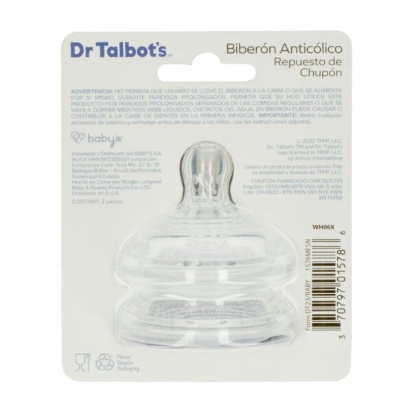 Chupón Anticólico Flujo Medio DR.TALBOTS Unidad - Imagen 2