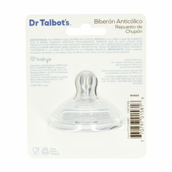 Chupón Anticólico Flujo Lento DR.TALBOTS Unidad - Imagen 2