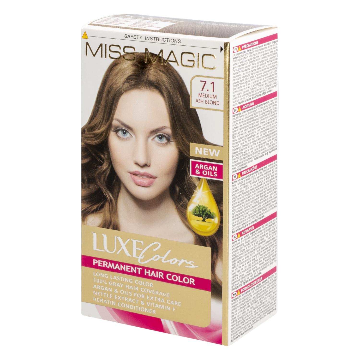 Tinte De Cabello MISS MAGIC Colors Rubio Cenizo Medio 7.1 - Imagen 2