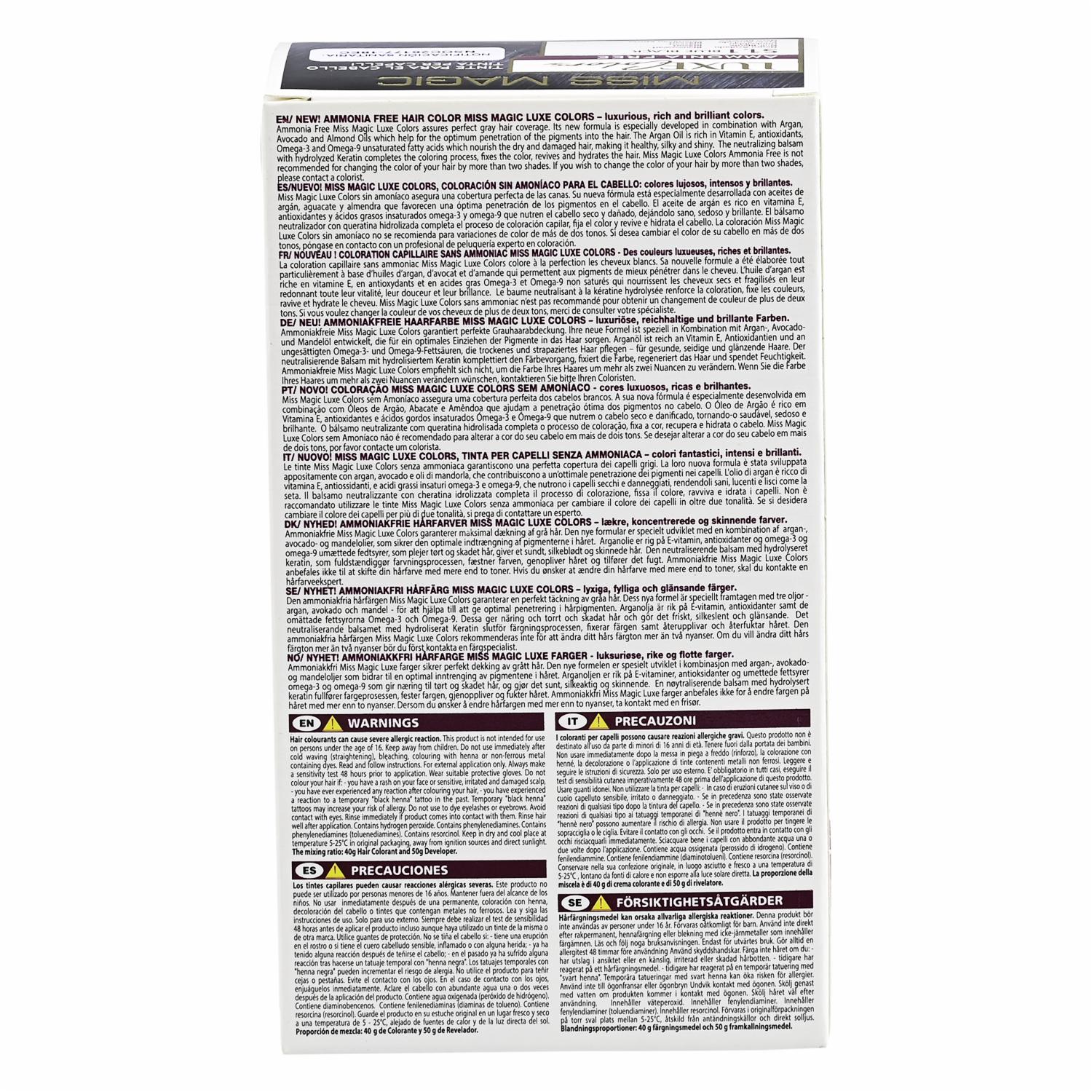 Tinte De Cabello MISS MAGIC Negro Azulado 1.1 - Imagen 3