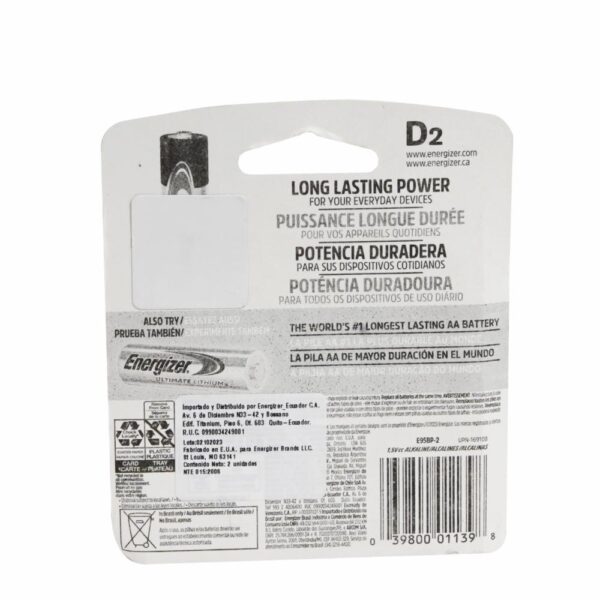 Pilas D ENERGIZER X 2 Uds - Imagen 2