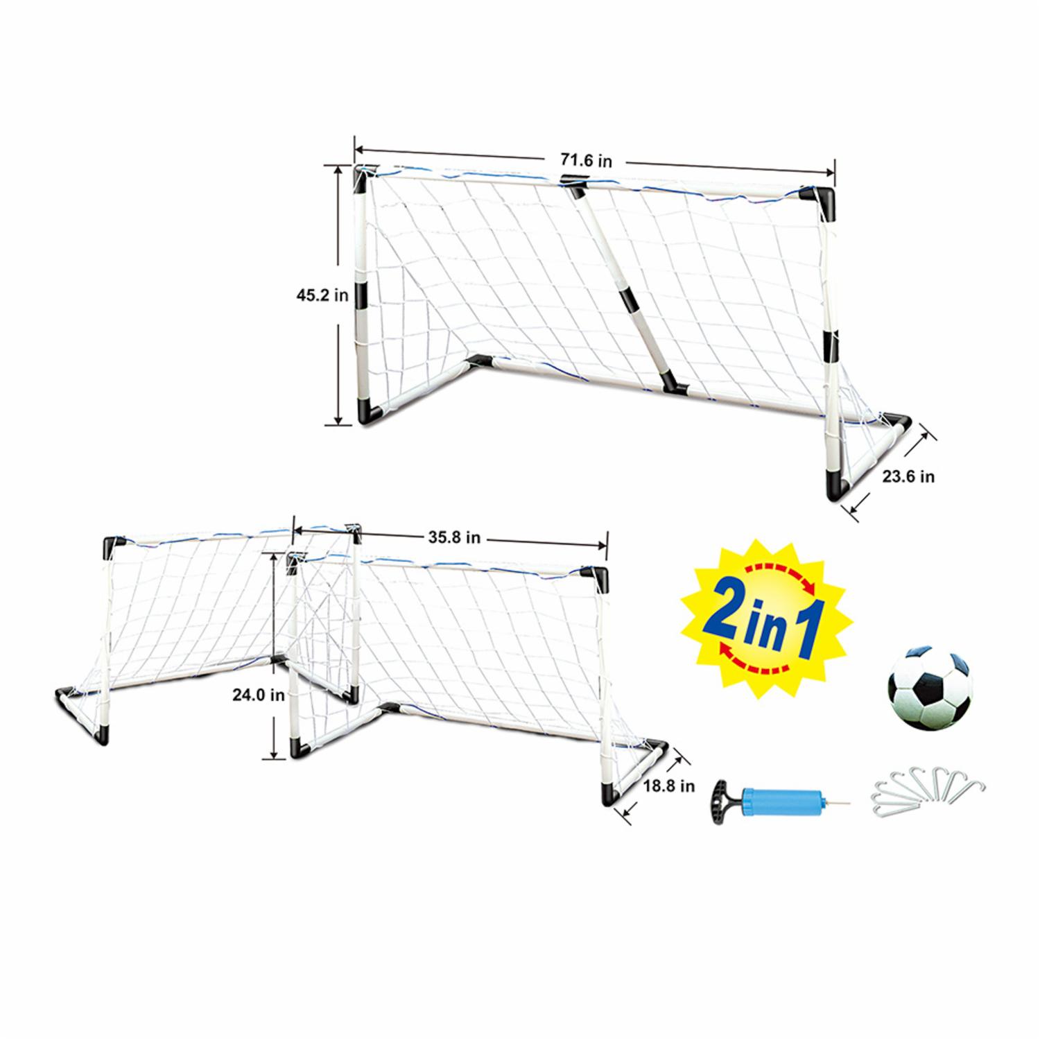 Set Arcos De Fútbol 2 En 1 AO-JIE Incluye Accesorios