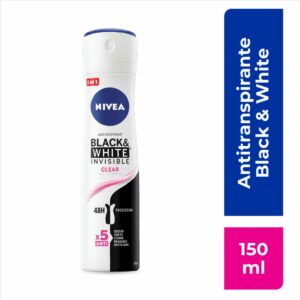 Desodorante En Spray Para Dama Invisible Black & White Clear NIVEA 150 Ml