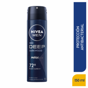 Desodorante En Spray Deep Darkwood Black Carbon NIVEA MEN 150 Ml