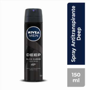 Desodorante En Spray Deep Black Carbón NIVEA MEN 150 Ml