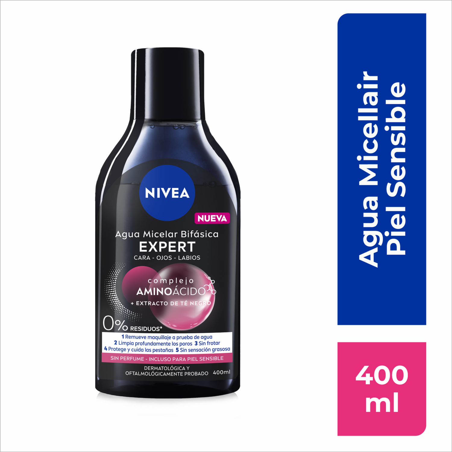 Agua Micelar Black Expert NIVEA 400 Ml - Imagen 2