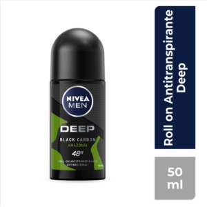 Desodorante En Roll-on Para Caballero Deep Amazonía Black Carbón NIVEA MEN 50 Ml