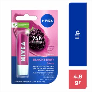 Humectante Labial Mora Shine NIVEA 4.8 G