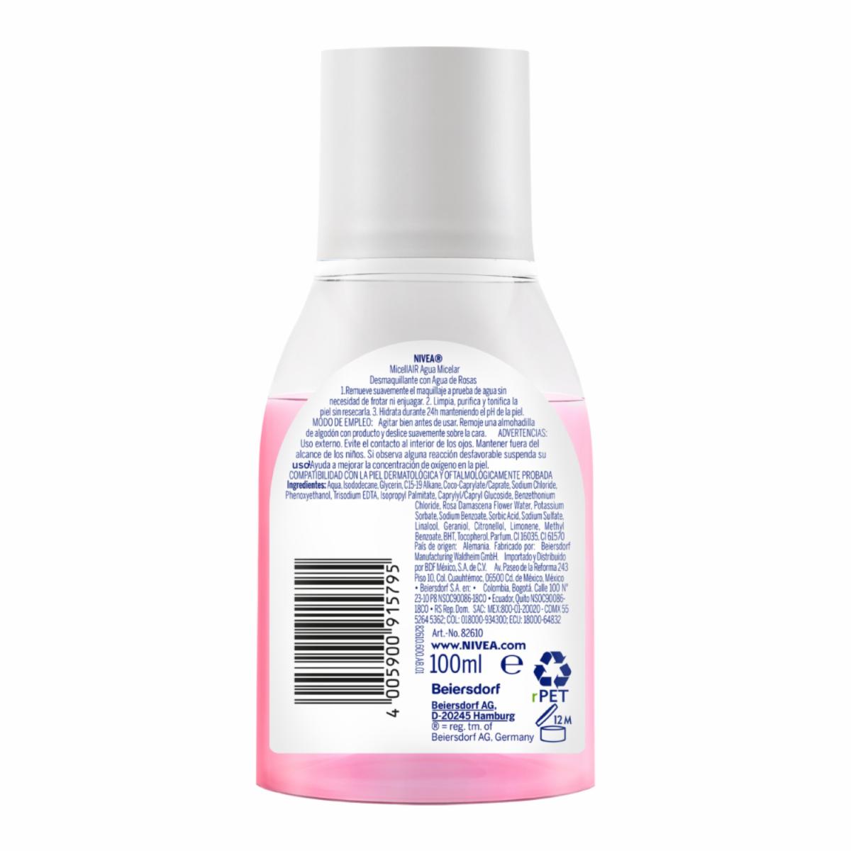 Agua Micelar Agua De Rosas NIVEA 100 Ml - Imagen 2