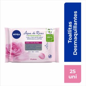 Toallitas Desmaquillantes Agua De Rosas Todo Tipo De Piel NIVEA 25 U