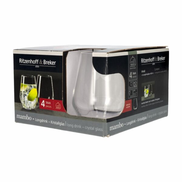 Set De Vasos Trago Largo Mambo 4X400 Ml RITZENHOFF & BREKER 813258 - Imagen 3