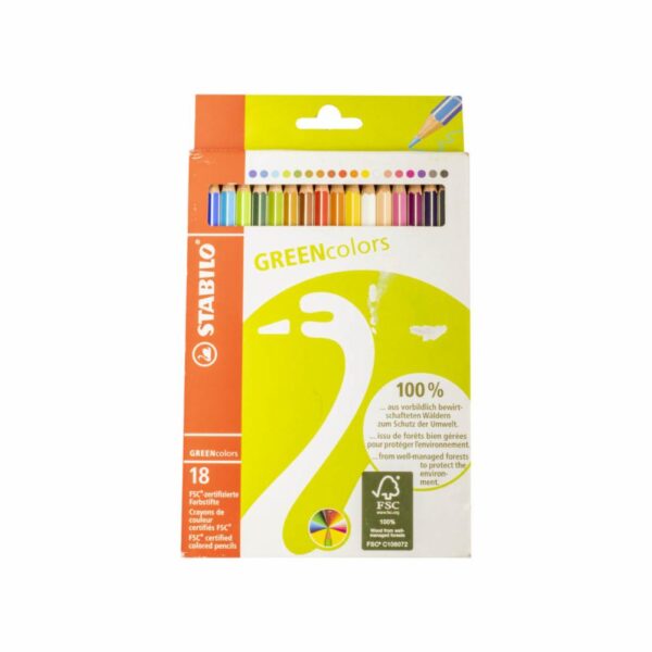 Lápices De Colores Greencolor STABILO Caja X18