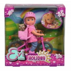 Set De Juego Muñeca Con Bicicleta EVI LOVE Incluye Casco