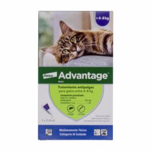 Antiparasitario Externo En Pipeta Para Gatos De 4 a 8 KG ADVANTAGE 0,8 Ml