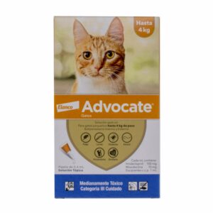 Antiparasitario Externo En Pipeta Para Gatos De  Hasta 4KG ADVANTAGE 0,4 Ml