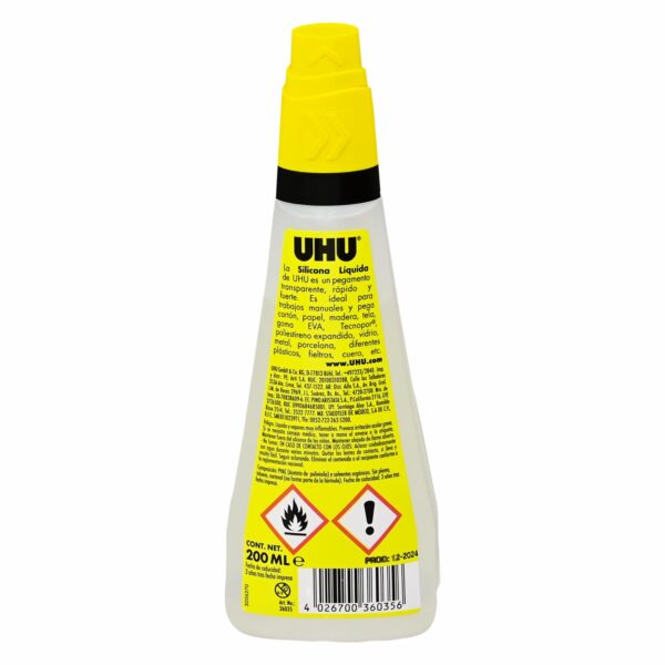 Silicona Líquida Transparente UHU 200Ml - Imagen 2