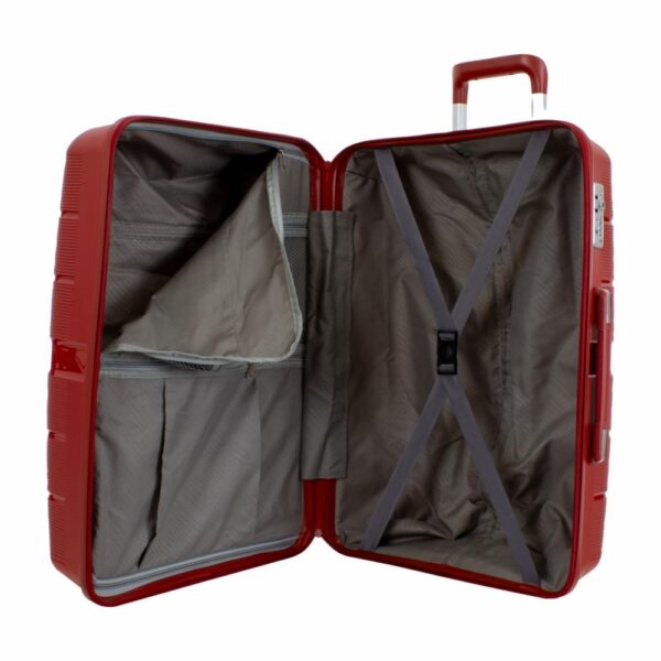Maleta De Viaje Color Rojo FREE HOME 24" - Imagen 4