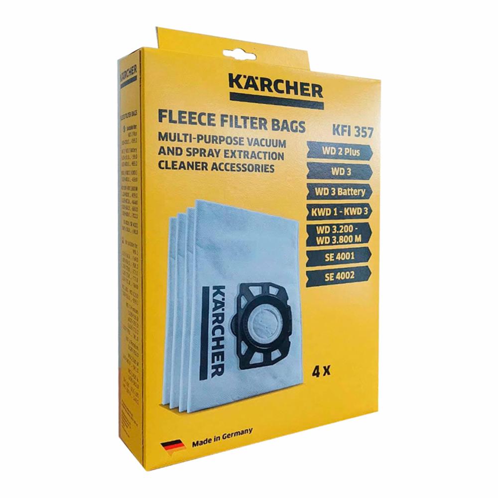 Bolsa Para Aspiradora De Fieltro Para WD1-3-4 KARCHER X4Uds - Imagen 2