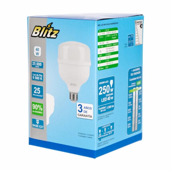 Foco Led Luz Blanca 40W BLITZ Unidad - Imagen 4