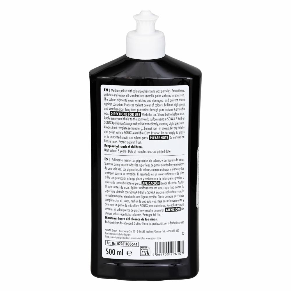Cera Automotriz Y Pulimento Negro SONAX 500 Ml - Imagen 2