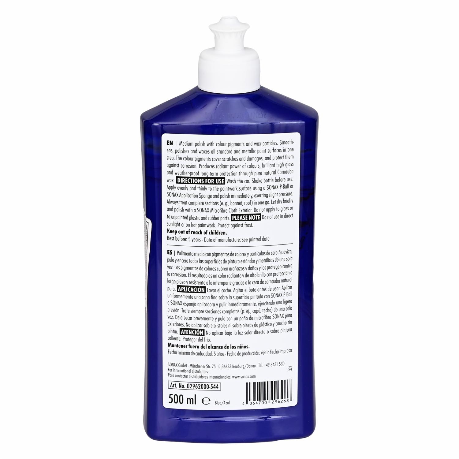 Cera Automotriz Y Pulimento Azul SONAX 500 Ml - Imagen 2