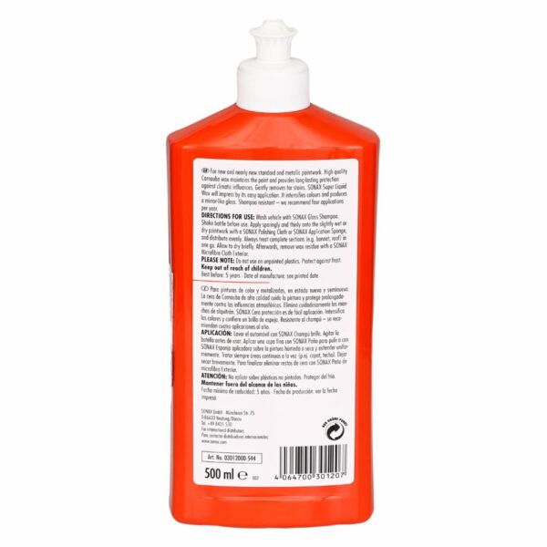 Cera Para Auto Protectora SONAX 500 Ml - Imagen 2