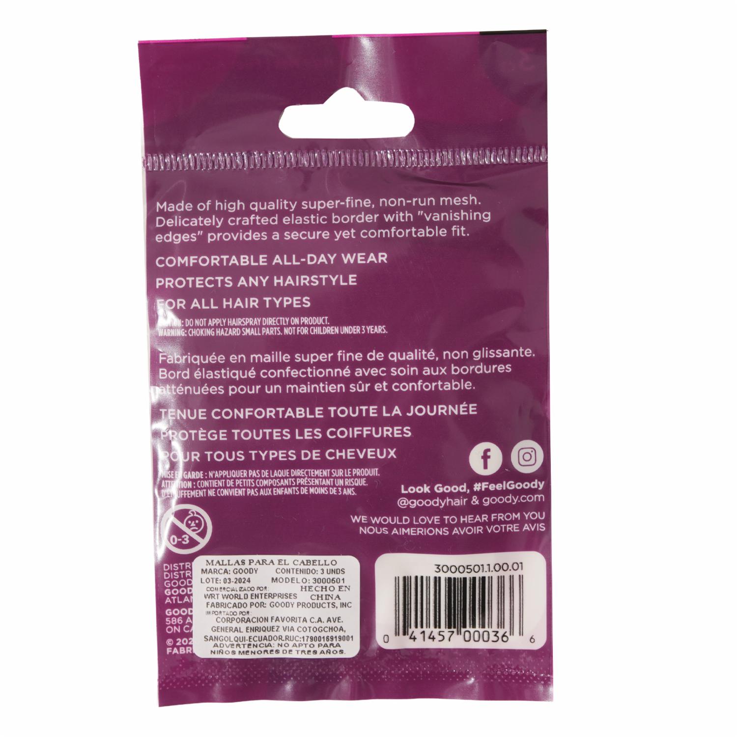 Gorro Para Cabello Café GOODY X3 - Imagen 2