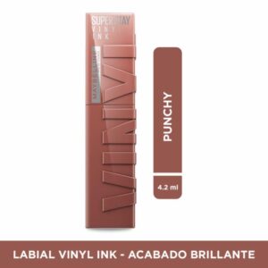 Labial Líquido Vinyl Ink Acabado Brillante Tono Punchy MAYBELLINE NEW YORK 4.2 Ml