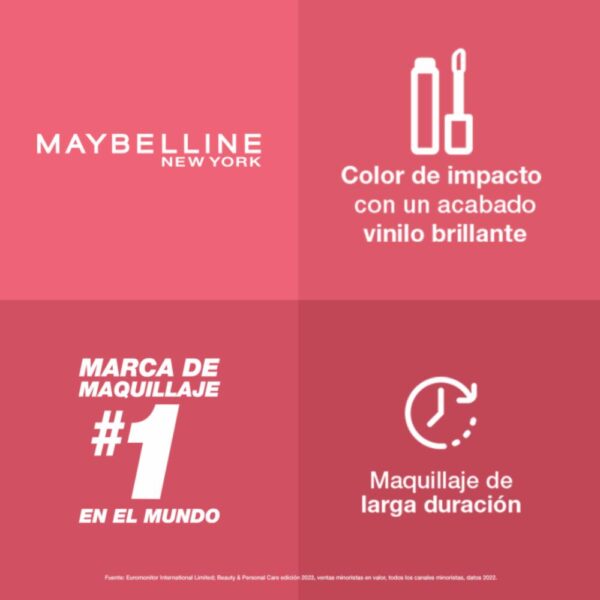 Labial Líquido Superstay Vinyl Ink - Rogue 145 MAYBELLINE NEW YORK 4.20 Ml - Imagen 7