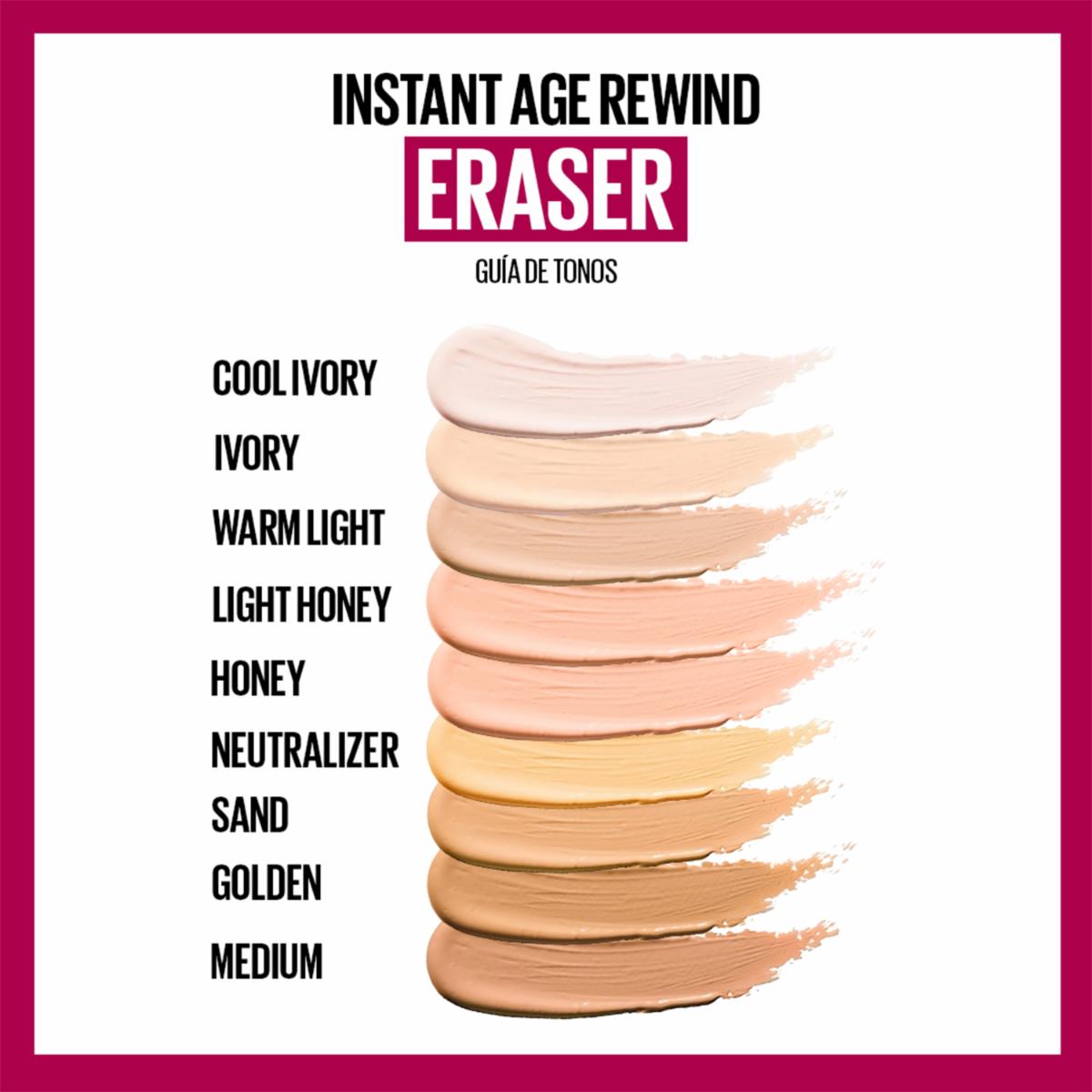 Corrector De Ojeras Líquido Instant Age Rewind Tono Light Honey MAYBELLINE NEW YORK 0.2 Oz