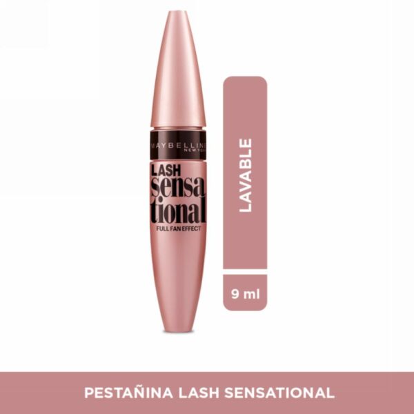 Máscara De Pestañas Lash Sensational Full Fan Effect Black Lavable MAYBELLINE L´ORÉAL 9 Ml