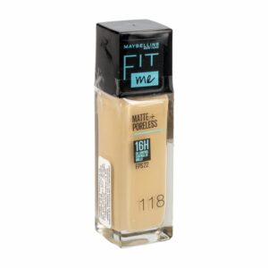 Base Liquida Fit Me + Poreless Tono 118 Lith Beige Con FPS 22 MAYBELLINE L´ORÉAL 30 Ml