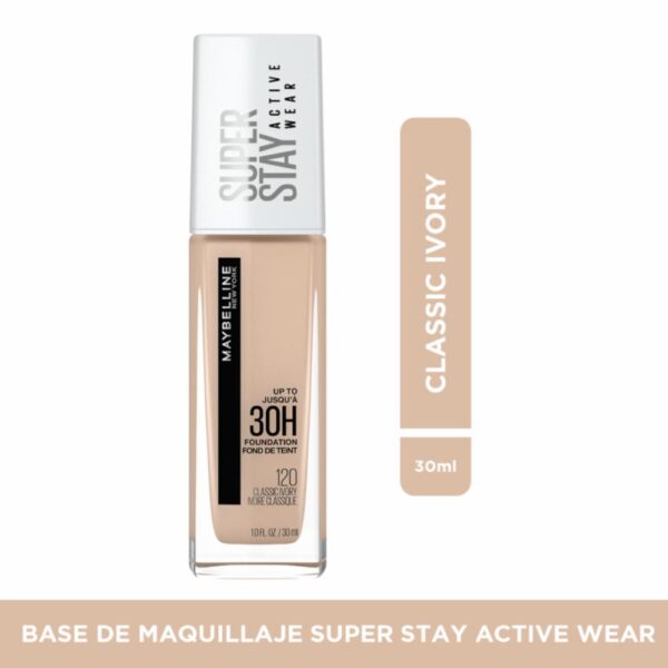 Base De Maquillaje Líquida Super Stay Active Wear Tono 118 Light Beige MAYBELLINE L´ORÉAL - Imagen 15