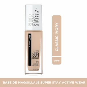 Base De Maquillaje Líquida Super Stay Active Wear Tono 120 Classic Ivory MAYBELLINE NEW YORK 30 Ml