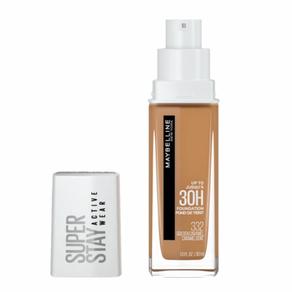 Base De Maquillaje Líquida Super Stay Active Wear Tono 332 Golden Caramel MAYBELLINE NEW YORK - Imagen 3